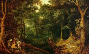 Ambush in the Woods by Jan Bruegel The Elder - Oil Painting Reproduction