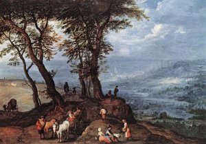 Going to the Market by Jan Bruegel The Elder Oil Painting