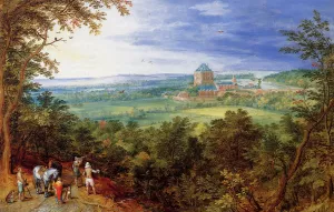 Landscape with the Chateau de Mariemont by Jan Bruegel The Elder - Oil Painting Reproduction