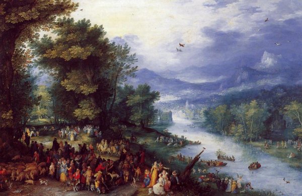 Main Product Photo of Landscape with the Young Tobie Painting by Jan Bruegel The Elder