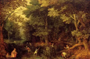 Leto and the Lycean Peasants by Jan Bruegel The Elder - Oil Painting Reproduction