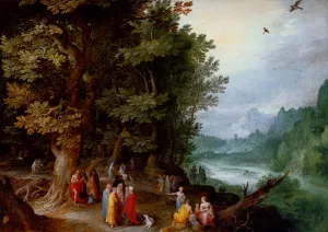 Saint John Preaching In The Wilderness painting by Jan Bruegel The Elder