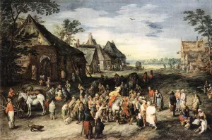 St Martin by Jan Bruegel The Elder - Oil Painting Reproduction