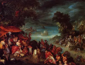 The Flood with Noah's Ark Oil painting by Jan Bruegel The Elder