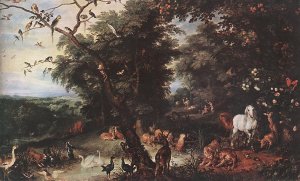 The Original Sin Oil painting by Jan Bruegel The Elder