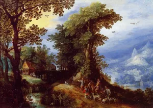 The Return from the Hunt by Jan Bruegel The Elder Oil Painting