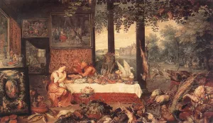 The Sense of Taste Oil painting by Jan Bruegel The Elder