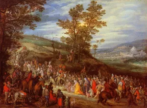 The Way of the Cross by Jan Bruegel The Elder Oil Painting