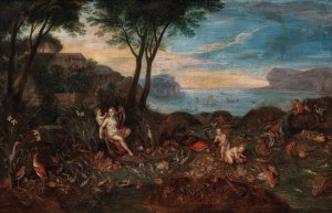 An Allegory of Water by Jan Brueghel The Elder (Follower) Oil Painting