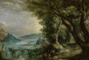 Imaginary Landscape by Jan Brueghel The Elder (Follower) Oil Painting