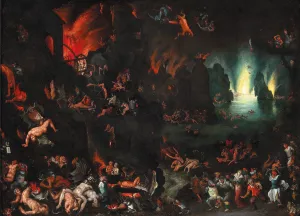 A Scene of Hell by Jan Brueghel The Elder Oil Painting
