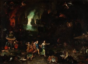 Aeneas And The Cumaean Sibyl In The Underworld by Jan Brueghel The Elder Oil Painting