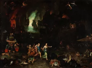 Aeneas And The Cumaean Sibyl In The Underworld by Jan Brueghel The Elder Oil Painting