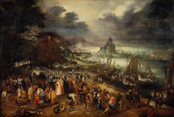 Main Product Photo of Christ Preaching from the Boat  Painting by Jan Brueghel The Elder