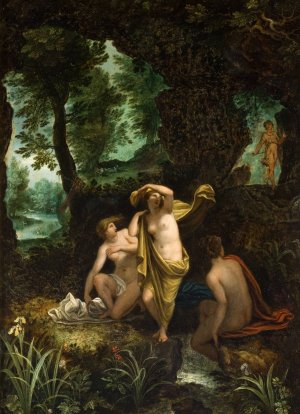 Landscape with Diana and Acteon by Jan Brueghel The Elder Oil Painting