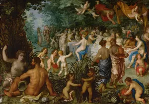Landscape With Wedding Of Peleus And Thetis by Jan Brueghel The Elder Oil Painting