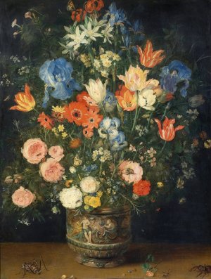Still Life with Flowers and Insects by Jan Brueghel The Elder Oil Painting