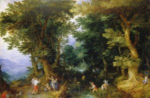 The Mocking of Latona by Jan Brueghel The Elder Oil Painting