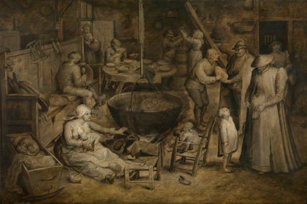 Main Product Photo of Visit to the Farm Painting by Jan Brueghel The Elder