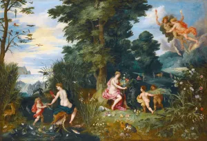 Allegory Of The Four Elements by Jan Brueghel The Younger Oil Painting