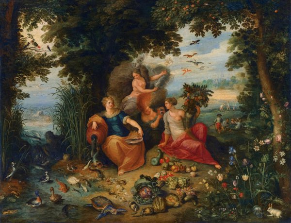 Allegory Of The Four Elements by Jan Brueghel The Younger - Hand-Painted Oil Painting Reproduction