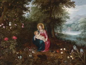 Die Ruhe Auf Der Flucht by Jan Brueghel The Younger Oil Painting