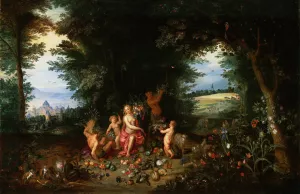 Landscape With Ceres by Jan Brueghel The Younger Oil Painting