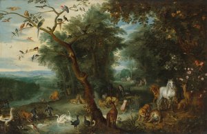 Paradise by Jan Brueghel The Younger Oil Painting