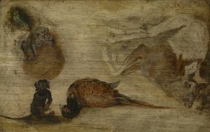 Study of monkeys, a deer and other animals by Jan Brueghel The Younger Oil Painting