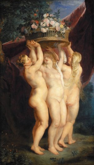 The Three Graces by Jan Brueghel The Younger Oil Painting