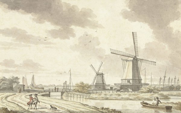Gezicht aan de Zandhoek, buiten Haarlemmerpoort te Amsterdam  by Jan Bulthuis - Hand-Painted Oil Painting Reproduction
