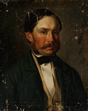 Portrait of Aleksander Odrowaz Bebnowski by Jan Chrucki Oil Painting