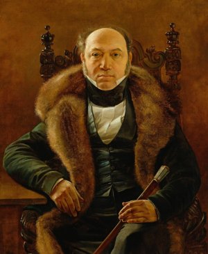 Portrait of Mikolaj Malinowski by Jan Chrucki Oil Painting