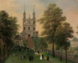 Vilnius Calvary Oil painting by Jan Chrucki