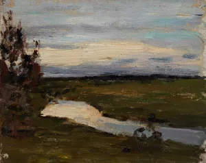 A River at the White Night by Jan Ciaglinski Oil Painting