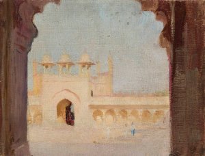 Agra - Palaces. From the journey to India by Jan Ciaglinski Oil Painting