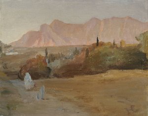 Alupka. From the journey to Crimea by Jan Ciaglinski Oil Painting