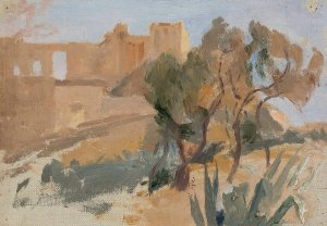 Athens - The Propylaea on the Acropolis. From the journey to Greece by Jan Ciaglinski Oil Painting