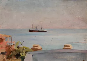 Beirut - Mount Lebanon. From the journey to Palestine by Jan Ciaglinski Oil Painting