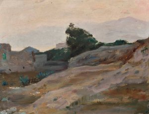 Bordighera. From the journey to Italy by Jan Ciaglinski Oil Painting