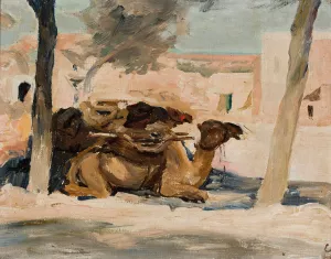 Camel. From the journey to Palestine Oil painting by Jan Ciaglinski