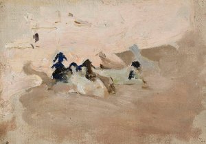 Corfu - goats. From the journey to Greece by Jan Ciaglinski Oil Painting