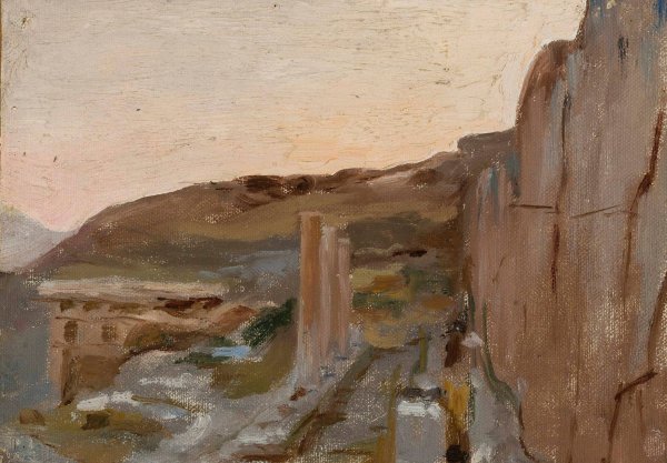 Delphi. From the journey to Greece  by Jan Ciaglinski - Hand-Painted Oil Painting Reproduction