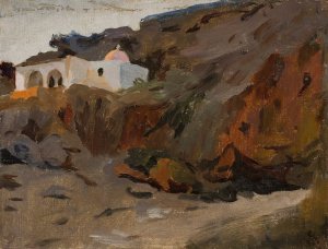 Desert, Bamas in Judea. From the journey to Palestine by Jan Ciaglinski Oil Painting