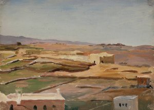 Desert - Ramallah. From the journey to Palestine by Jan Ciaglinski Oil Painting
