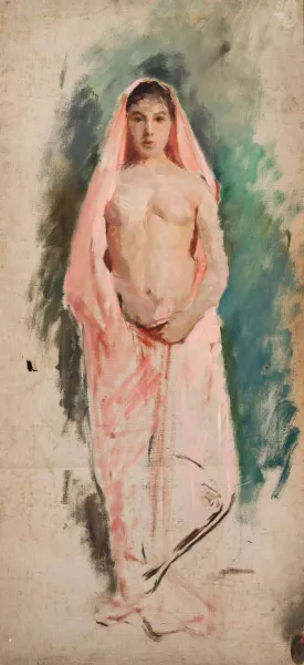 Eastern model, study by Jan Ciaglinski Oil Painting