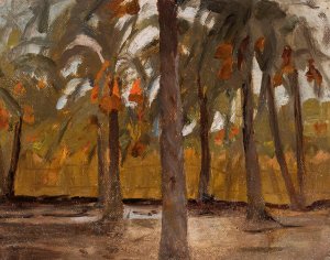 Egyptian palm forest. From the journey to Egypt by Jan Ciaglinski Oil Painting