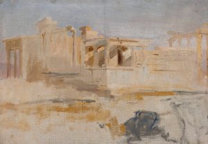 Erechtheion. From the journey to Greece by Jan Ciaglinski Oil Painting