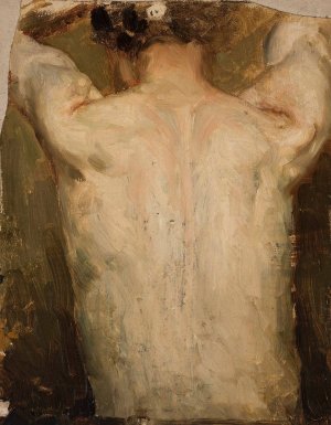 Female model - back by Jan Ciaglinski Oil Painting