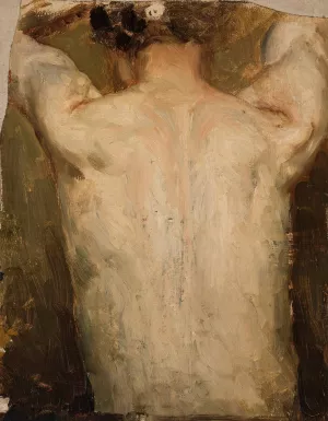 Female model - back Oil painting by Jan Ciaglinski